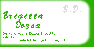 brigitta dozsa business card